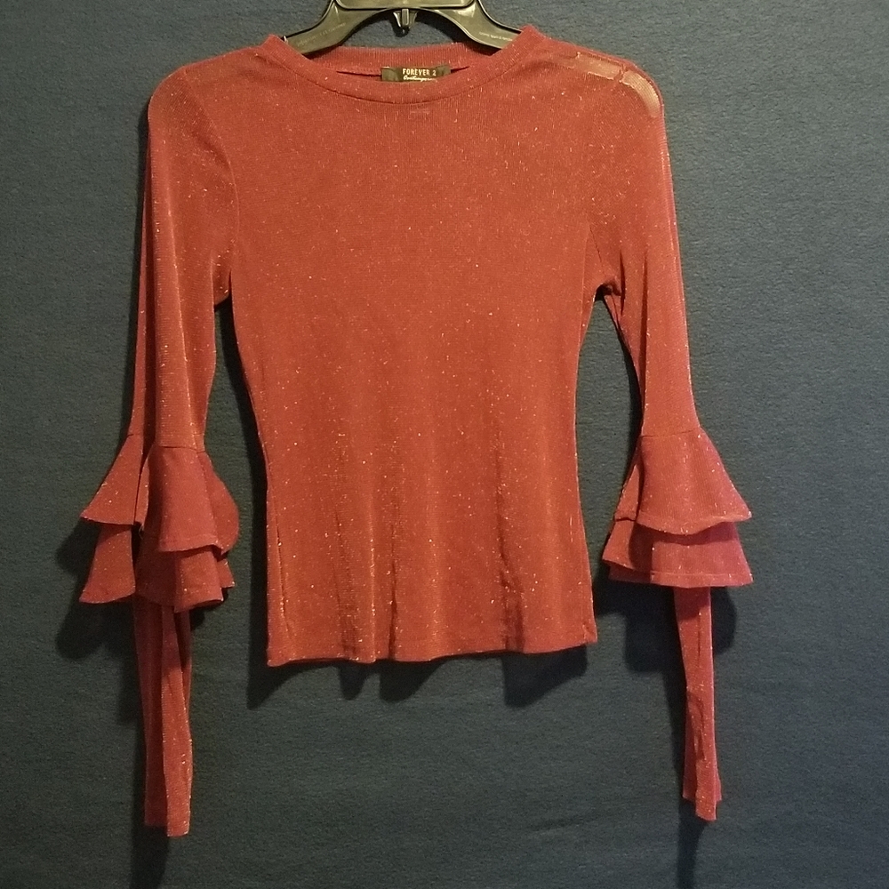 Forever 21 Sheer Long Sleeve Top
